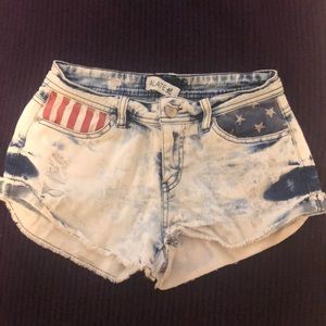 Acid washed All American Shorts